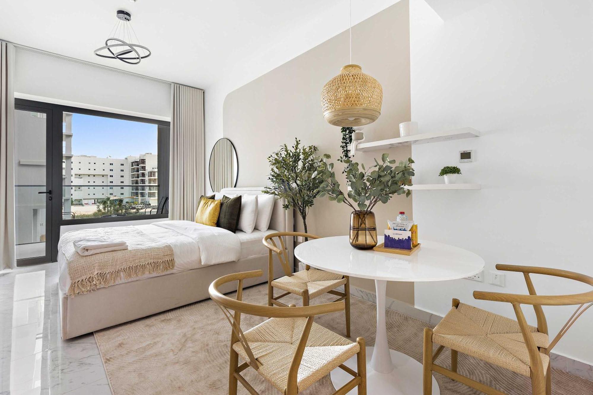 Silkhaus Chic Studio Near Masdar City Park Абу-Дабі Екстер'єр фото